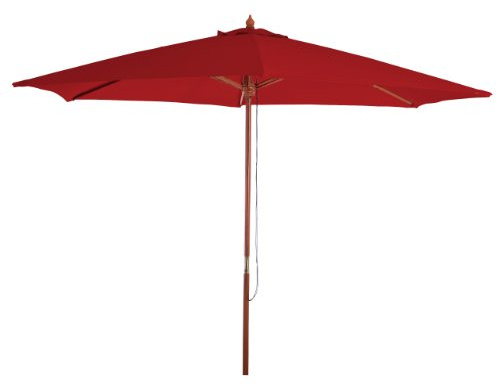 Mendler Sonnenschirm Florida Ø 3m Polyester/Holz | Gartenschirm, Marktschirm