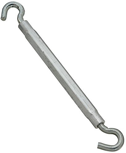 National Hardware N222-034 Hook and Eye Turnbuckle, Zinc Plated, 3/8 x 16