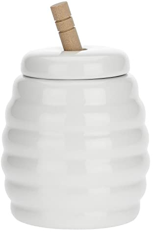 la Porcellana Menage Honig Schüssel mit Bär Geschenk-Box, weiß