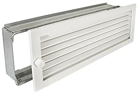 Warmluftgitter WG 4515 W Weiss 450 x 150 mm mit Einbaurahmen