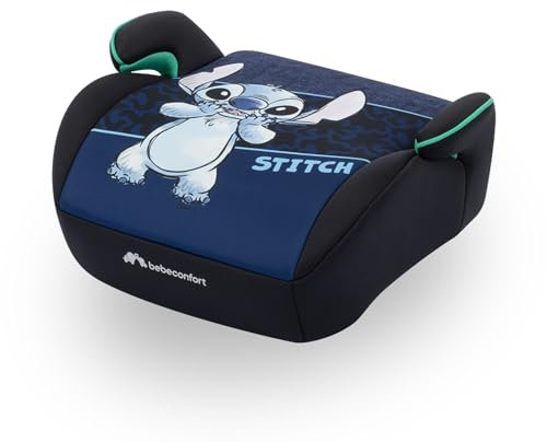Bebeconfort Disney Manga i-Safe, Kindersitzerhöhung, Folgekindersitz Stitch Disney, 6–12 Jahre, 128–150 cm, 22-36 kg, Leicht, Einfache Gurtinstallation, Vollständig gepolstert, Authentic Stitch