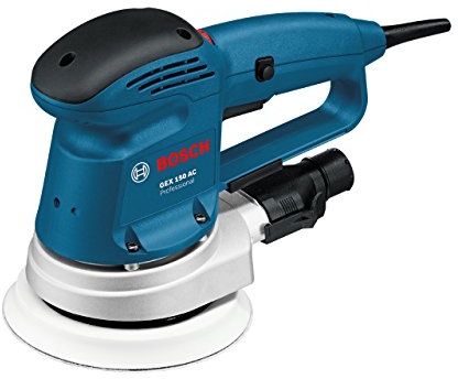 Bosch Professional GEX 150 AC - Lijadora excéntrica (340 W, Ø plato 150 mm, en caja)