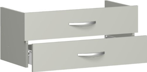 Gera Möbel S-381700-LG Schubkasten-Einsatz Mailand 1 OH für Korpusbreite 80 cm, lichtgrau