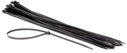 Perel Attaches en nylon blanches, 50 pièces, liens de câble 750 x 8,8 mm, résistant aux UV, auto-verrouillants, capacité de traction 80 kg, pour applications lourdes à l'intérieur et à l'extérieur.