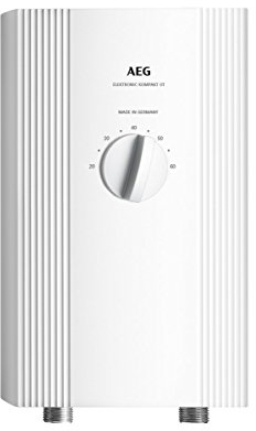 AEG elektronischer Kompakt-Durchlauferhitzer DDLE Kompakt OT 11/13 kW für die Küche, Made in Germany, Starkstromanschluss 400 V, solargeeignet, Übertischmontage, VDE geprüft, 232793