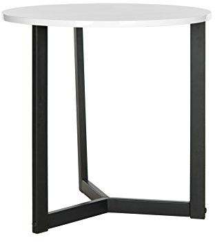 Safavieh Contemporary Wooden Accent Table, in White and Black, 58 X 58 X 57.91