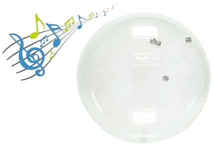 GYMNIC Jinglin' Ball Transparenter Klangball Ø 50 cm mit internen Glöckchen, therapeutisches und spielerisches Hilfsmittel zur Entwicklung von Wahrnehmung, Koordination und Bewegung