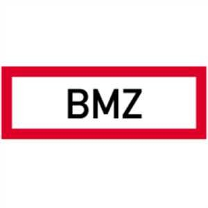 Schild BMZ gemäß DIN 4066 Aluminium 105 x 297 mm (Brandmeldezentrale, Brandschutz, Brandmeldeanlage) wetterfest