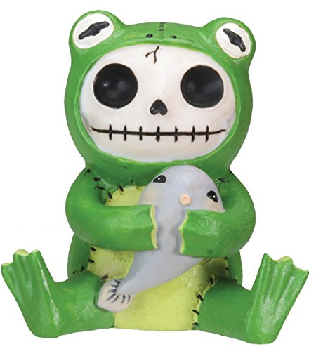 Froggie Frog Furry Bones Figurine Display