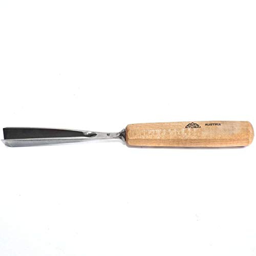 Stubai 554108 Type 41 Long/Polished Woodcarving Chisel, Grey/Beige, 8 mm