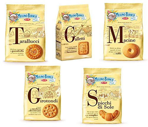 Mulino Bianco: Biscotti Assortiti * Totale 1800 g * Confezione da 5 [Importazione Italiana]