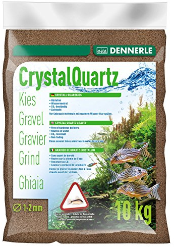Dennerle Aquarienkies Dunkelbraun 10 kg - Bodengrund für Aquarien - Körnung 1-2 mm