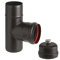 ALA PELLET Aeternum Y40300150304 Canale da Fumo Porcellanato, Nero