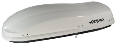 Farad Marlin Dachbox 480L Weiss - Doppelter Seitenöffner, TÜV-GS Zulassung, 5 Jahre Garantie - 3-Punkt-Zentralverriegelung mit Sicherheitsschlüssel