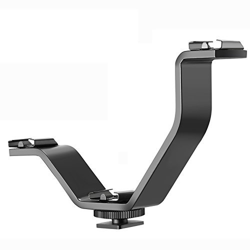 Neewer Support de Montage Universel Triple 3 en Alliage d'Aluminium 5,1pouces/13cm en V pour Appareil Photo DSLR ou Accessoire de Caméscope comme Lampe Vidéo LED, Microphone, Moniteur, Flash