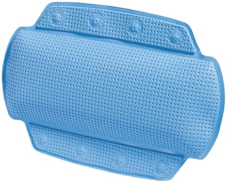 Spirella - Badewannenkissen Alaska Hellblau Mit 8 Saugnäpfen Antibakteriell - Rutschhemmend Waschbar - 23 x 32 cm
