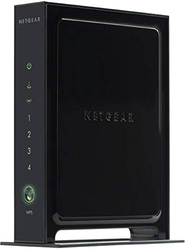Netgear WNR2000-200PES N300 Mbps WiFi Router, Access Point Integrato, 4 Porta LAN 10/100 e 1 WAN, Nero