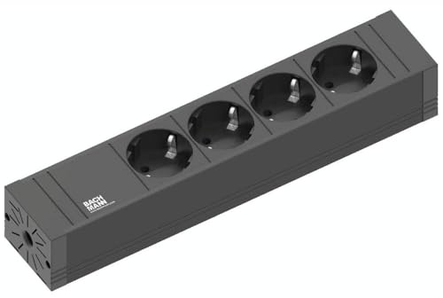 Bachmann Steckdosenleiste Connect Line Schalter, 4200017, Schwarz