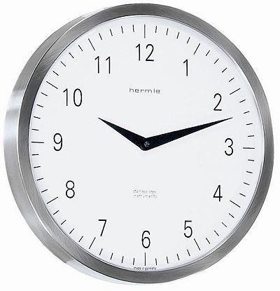 Hermle Moderne Wanduhr mit Funkwerk, Funkuhr, batteriebetrieben Metropolitan- 30466-000870
