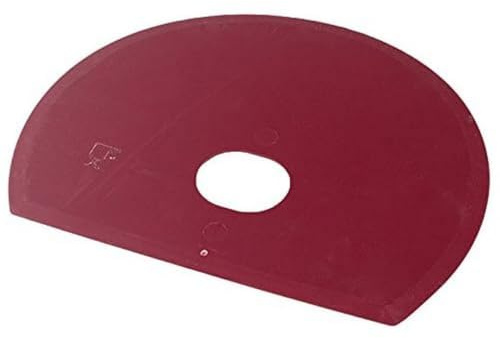 FBK 71915 - Espátula 3 Flexible Redondo, Metal Detectable y X-Ray, con agujero, 160 x 125 x 1,65 mm, color rojo