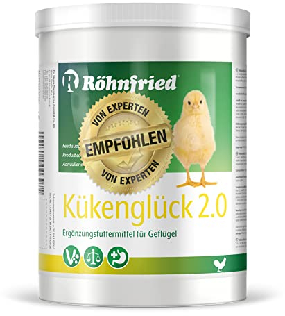 Röhnfried Kükenglück Aufzuchtpräparat (550 g), Kükenfutter mit Vitaminen als Pulver, Aufzuchtfutter für Hühner, Enten, Gänse, Truthühner & Geflügel