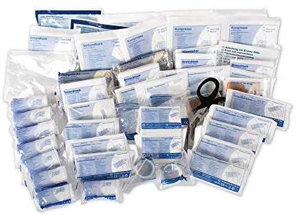 ACTIOMEDIC I Kit de recharge trousse de secours, Conforme à la norme DIN 13 169 I Réapprovisionnement des boîtes et armoires de matériel médical d'urgence, Étiquetage multilingue, First aid kit