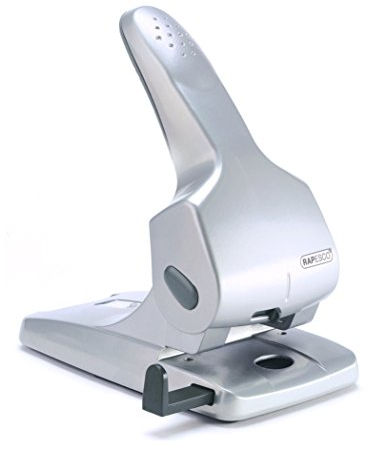 Rapesco 0732 High-Capacity Zero-65 Metal 2-Hole Punch, 65 Sheet Capacity, Silver