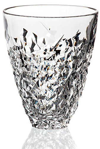 Bouquet Vase Blumenvase Katarina Gold Transparent Rund 22 cm Bleikristall Tischvase Tischdeko Hochzeitdeko