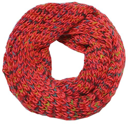 dy_mode Bunter Grobstrick Loop Schal Schlauchschal/Multicolor/Weich/Flauschig (Orange - NL023)