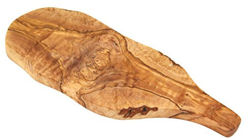 D.O.M. Die Olivenholz-Manufaktur D.O.M. – Vassoio Natura Taglio Rustico in Legno di ulivo Circa 41 cm