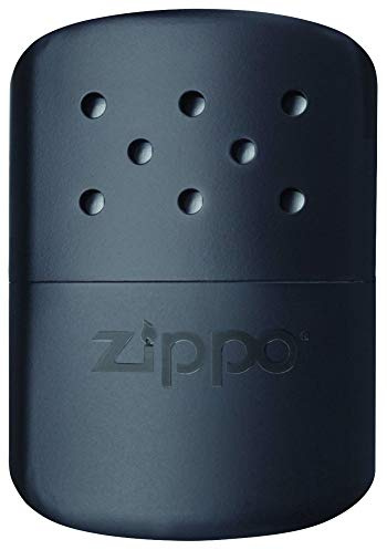 Zippo Calentador de Manos - 12 Horas de Calor - Recargable con Gasolina para encendedores - Reutilizable - Calentador de Bolsillo en Negro