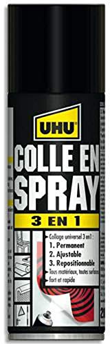 Lot de 2 Colles universelle en spray 3 en 1 : permanent, ajustable, repositionnable, 200ml