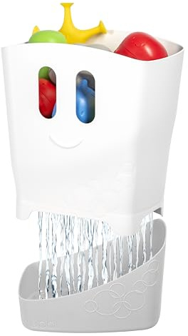 Ubbi Stand Up Bath Toy Storage Organizer, Draining Scoop For Toys, Bathroom Caddy with Removable Drying Rack Bin for Baby and Toddlers, Grey