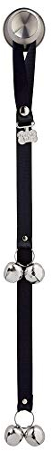 Poochiebells - Dog Bells Toilet Training - Dog Bell for Door Potty Training - Barking Dog Doorbell - Adjustable Length Dog Door Bells and Training Bells - Dog Toilet Training Bell (Midnight Black)