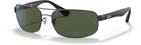 Ray-Ban Damen Sonnenbrille RB3445, Gr. Large (Herstellergröße: 61), Black (Grün)
