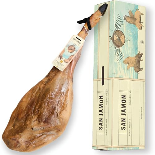 SAN JAMÓN. Jamón de Cebo Ibérico 50% Raza Ibérica. Pata de Jamón Ibérico Gran Reserva de Elaboración Artesanal con una Curación Media de 36 Meses en Secadero Natural.