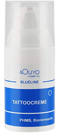 Blueline Tattoo Creme, After Tattoo Pflege nach dem Stechen, Tattoocreme pflegt und schützt die Haut vor Entzündungen, antibakterieller Schutz, Pflegecreme für tätowierte Haut (30ml)