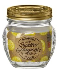 Bormioli Rocco Quattro Stagioni Amphora Small Glass Canning Jar with Lid, 17 oz., Set of 12