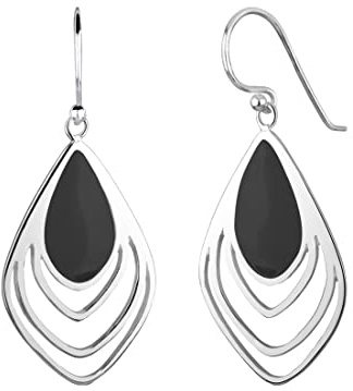 Elli örhängen dam fjäder emalj boho hippie festival i 925 sterlingsilver, Gummi Emalj Gummi, Utan