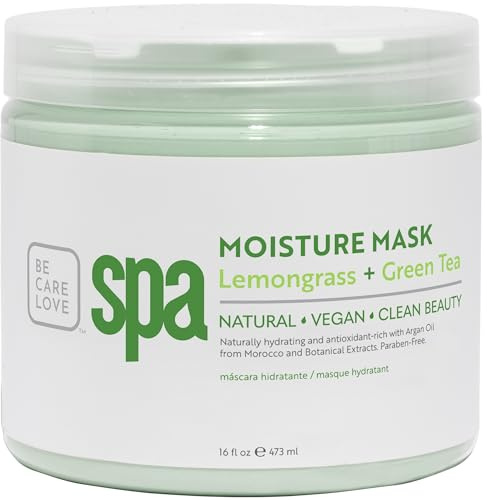 BCL SPA Organic Lemongrass and Green Tea for hands mask, foot mask, and body mask skin care spa treatment for women at home or professional spa with shea butter, argan oil, olive oil, aloe vera 16 oz