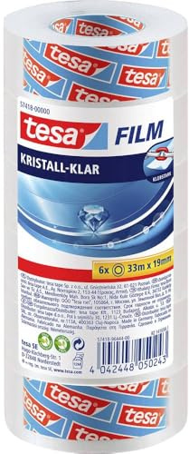 tesafilm, kristall-klar, 33m x 19mm, Vorteilspack mit 6 Rollen