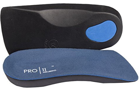 PRO 1 Wellbeing 2 Pairs of Orthotic Insoles for Fallen Arches, Plantar Fascitis and Back Pain (7/8.5 UK)