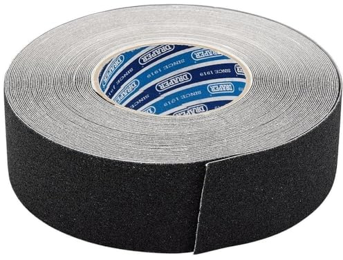Draper 66234 - Nastro adesivo antiscivolo, 18 m x 50 mm, colore: Nero