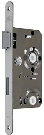 BKS Standard Badezimmer Türschloss mit Vierkant 55/78/8, Stulp: 20 x 235mm abgerundet, DIN Links incl. SN-TEC® Montageset