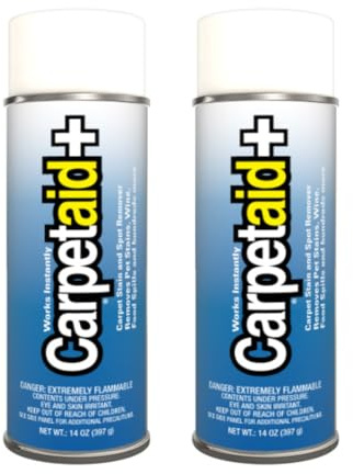 Carpet Aid Spot & Stain Remover – Removes Oil, Grease, Ink, Coffee, Pet Urine & Lipstick from Carpets, Rugs & Upholstery, Pack Of 2