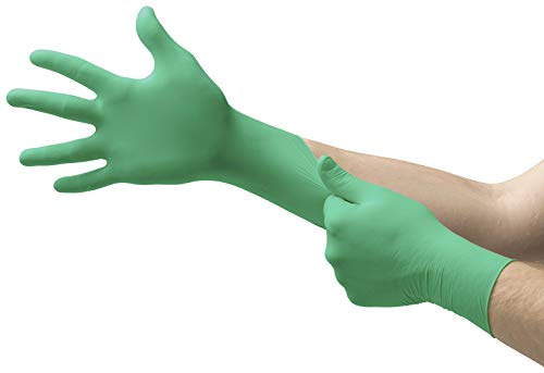 Microflex Ansell 73-847 Einweg-Neoprenhandschuhe Puderfrei, Exzellenter Schutz bei Mechanik-, Industriel- und Chemikalienarbeiten, Latexfrei, Grün, Größe XL (100 Handschuhe)