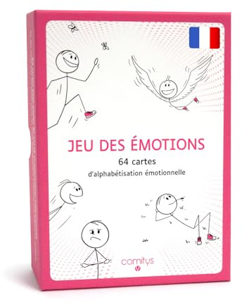 Comitys - Jeu des Émotions : Cartes Pédagogiques, Psychologie, Orthophonie | Vocabulaire de 177 ressentis, Support de remédiation cognitive, Indispensable en cabinet libéral