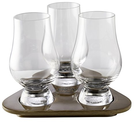 Stölzle The Glencairn Whisky Glass Tasting Set of 3 Glasses and Wooden Tray