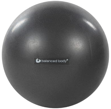 Balanced Body Inflatable Ball, Exercise Ball for Stability, Core Strengthening, and Fitness, Pilates Equipment for Home Gym or Studio Use, 8 Inches to 10 Inches, Storm Gray