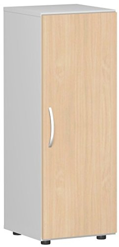 Gera Möbel Schranksystem Flex Flügeltürenschrank, Drehtürenschrank, Holzdekor, buche/lichtgrau, 40 x 42 x 110.4 cm
